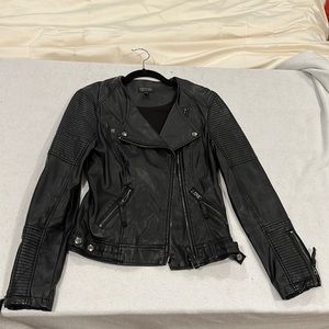 Topshop black leather jacket